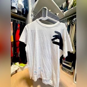 Off White Short Sleeve T-Shirt in White